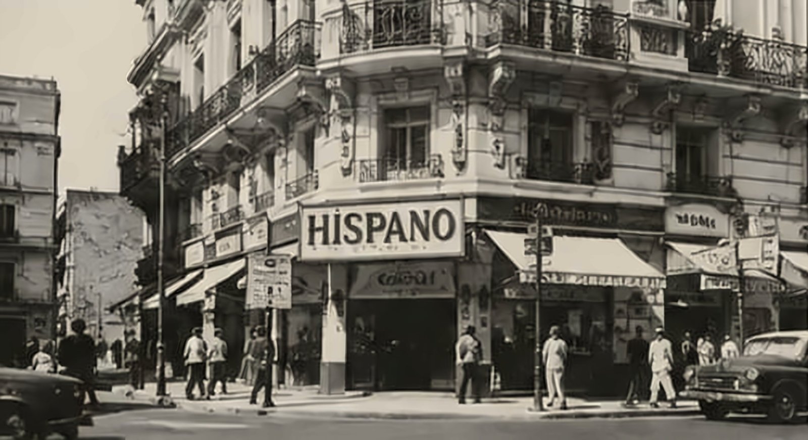 La esquina de Hispano en Salta y Rivadavia, en sus comienzos